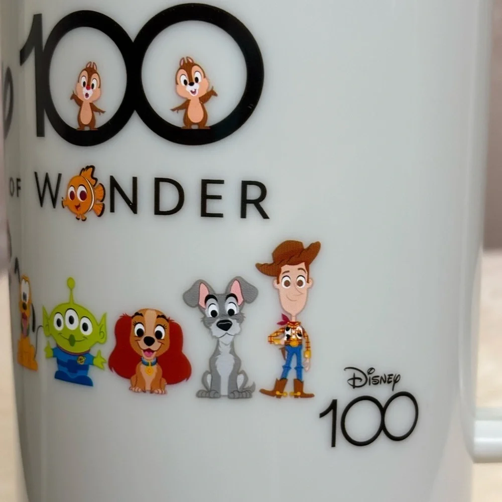 Disney 100 Year Celebration Plastic Cold Cup With Handle, NWT